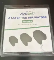 vive sole toe separators 20 pack black Soft Material