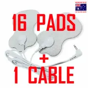 Omron compatible TENS ELECTRODE PADS CABLE + 16 PREMIUM PADS 7cm x 5cm ⭐⭐⭐⭐⭐