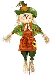 Outanaya Straw Scarecrow Figurine Scarecrow Christmas Cloth Straw Autumn Scarecrow Decor