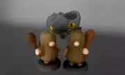 UNPAINTED Wacky Races Bouldermobile Chibi 3d Printed Models