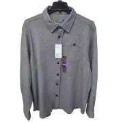 Berkley Jensen Mens 3XL Soft Touch Super Soft Button Closure Fleece Shirt XXXL