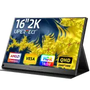UPERFECT 16" Portable Monitor 2560x1600 2K Gaming Monitor USB C HDMI Screen