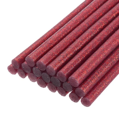 30pcs Mini Hot Glue Gun Sticks 4" x 0.28" for Glue Gun, Glitter Red