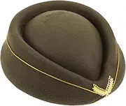 [FRCOLOR] Airline Attendant Beret Fashion Hat Decorative Beret Comfortable Flight Attendant Cap Soft Acrylic