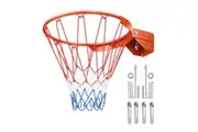 Genki Breakaway Basketball Rim Ring Hoop Goal Net 45cm Wall Mount for Standard Backboards Balls Outdoor Hanging Basket Pro Replacement
