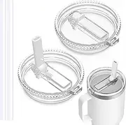 30 oz Straw Leak Proof Lid for YETI,Replacement Lid for Yeti Rambler 30/32 oz Tumbler,26/35/42 oz Straw Mug,and Hydro Flask 32/40oz Travel Tumbler,BPA Free(White*2)