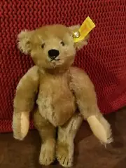 ~Steiff Bear Mohair brown 0155/26 Pin & Tag TAG 9"