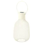 SOLVINDEN LED solar-powered lantern, outdoor/mesh white, 29 cm