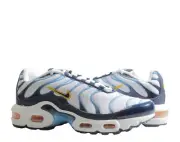 Nike Air Max Plus (GS) White/Midnight Navy Big Kids Running Shoes CD0609-100
