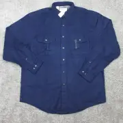 Vintage Eddie Bauer Shirt Mens Large Chamois Flannel Button Up Collared Outdoors