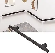 Black Metal Handrail for Indoor Stair 1ft~20ft Stairs Banister Complete Kit for Home Corridor Lofts Kindergarten Decking Grab Rails, Wall Mounted Hand Rails(13.1ft/400cm)