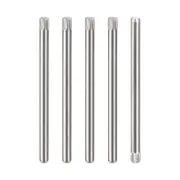 2.5x50mm 304 Stainless Steel Dowel Pins, 5Pcs Knurled Head Flat End Dowel Pin