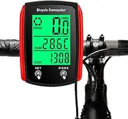 Bike Computer, Universal 19 Functions IP54 Waterproof Bicycle Speedometer Odometer, Cycle Computer with LCD Backlight Display Touch Screen, Automatic Start/Stop, Outdoor Cycling Exercise Accessories