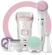 Braun Silk-Epil SES9-985 Beauty Set Wet & Dry Epilator with 8 Attachments Siz...