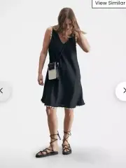 Decjuba NEW With Tags. Size 12 Ellie Black Linen Dress