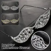 Irregular Rhinestone Glasses Crystal Geometric Sunglasses Frame Party Jewelry