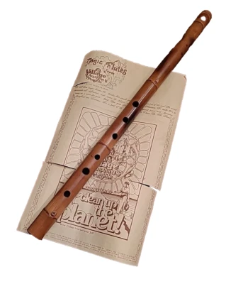 Vintage Bamboo Renaissance 21" Eb Flute Village Anything Possible Paperwork