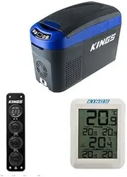 Kings 15L Centre Console Fridge + Wireless Thermometer + 12V Accessory Panel