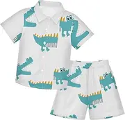 [Caihoyu] Baby Boy Short Sleeve Shirt Top+shorts Suits Toddler Boy Clothes Summer Outfit
