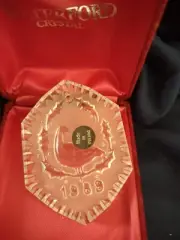 Waterford Crystal 1989 6 Geese A Laying 12 Days of Christmas Ornament in Box