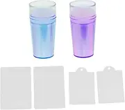 Beaupretty 2sets Nail Art Stamper Kit Silicone Manicure Tool Scrapper Compact Lightweight Nail Design Accessories Easy to Use for Diy Decoration