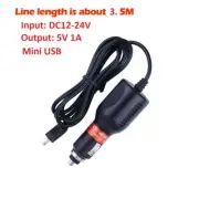 Input: 12V-24V, Output: 5V 1A Car Power Adapter with Mini USB 3.5M cable