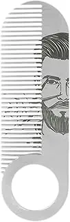 Beard Comb - Fine Tooth Mustache Brush - Anti-Snag Portable Shaping Tool, Double-Purpose Detailing Brush Men Accessories for Holiday Birthday