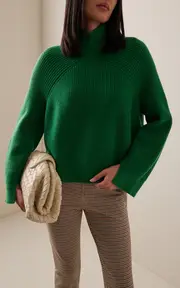 [Rosetta Getty] Wool-Cashmere Turtleneck Sweater