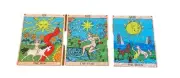 New 3 Tarot Card Hanging Cotton Tapestry Wall Art Star 20x16” India Sun Moon