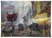 Thomas Kinkade Studios Batman Superman, & Wonder Woman The Trinity 10 x 14 Wrap