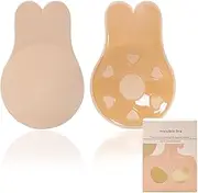 [CATOR] Adhesive Bra Push Up, Adhesive Bra Push Up, Invisible Strapless Bra, Reusable Adhesive Bra with Strapless Pads, Silicone-Friendly Self-Adhesive Bra for Backless Clothing (B)