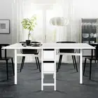 Dining Table Extendable Folding Dining Table Office White 4-6 Guests 2 Drawers