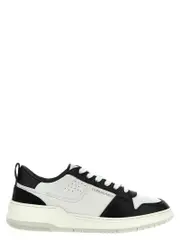 [Ferragamo] Ferragamo-Dennis Sneakers Bianco/Nero-Uomo 6.5 Black