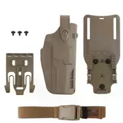 Tactical Holster SIG P320 M17/M18 Pistol Holster MK-17 Airsoft Case Double Safety Lock with Belt Drop Leg Platoform QLS System GB-83 TAN