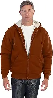 [Gioberti] Mens Sherpa Lined Pull Zip Fleece Hoodie Jacket