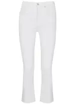 Veronica Beard Carly Cropped Kick-flare Jeans - White - W27 W27