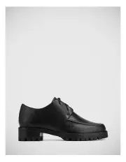 [Wittner] Etta Leather Lace Up Flat in Black