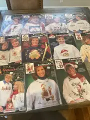 Dimensions Color Iron On Fashion Art Christmas 11 Lot Dogs Bears Cats Snowmen