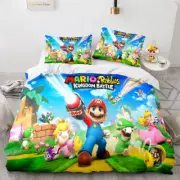Mario Brothers 3D Gaming Quilt Cover Bedding Set Single Double Queen AUSTOCK