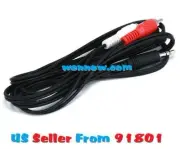 3.5mm Stereo Male to Two RCA Stereo Male Y-Cable, Black ( 12 Feet )