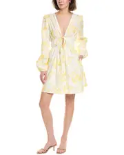 WAYF Tie-Front Mini Dress