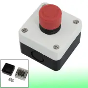 600V 10A N/C Red Emergency Stop Sign Ignition Locking Push Button Switch Station