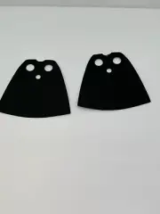 Lego X2 Black Minifigure Cape Cloth, Standard - Starched Fabric - 3.9CM B#41