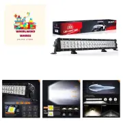 LED Light Bar 21.6 Inch 200W Flood Spot Combo Beam 24000LM Osram P8/5W Chips ...