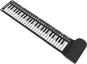 BESTonZON Folding Portable Piano 49 Key Roll-up Educational Instrument Boys and Girls Musical Keyboard Black