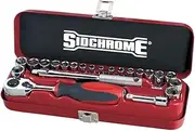 Sidchrome 1/4-Inch Drive AF/Metric Socket 23-Piece Set