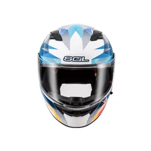 【SOL Helmets】SF-6全罩式安全帽 (獨角獸_白/藍) ｜ SOL安全帽官方商城