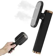 Portable Ironing Machine, Travel Mini Steam Iron, Foldable Handheld Steam Iron, Rotatable Mini Iron Steamer Wrinkle Remover Iron, Fast Preheating Steam Dry Ironing for Home and Travel (Black)