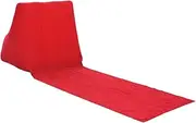 SOONHUA Inflatable Back Cushion, Portable Beach Lounger Wedge Shape Lounger Cushion Beach Mat Foldable Waterproof Flocking Backrest Chair for Outdoor Camping