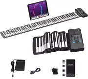 88 Keys Roll up Piano, Upgraded Portable Rechargeable Hand Roll Piano Keyboard,